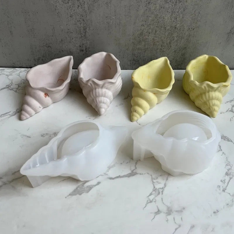 Seep shell mould for candle art