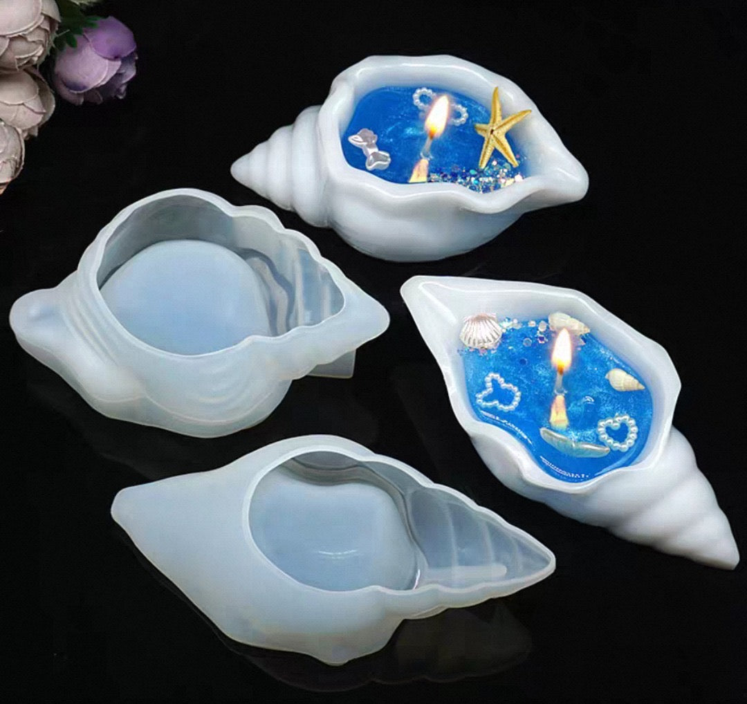 Seep shell mould for candle art