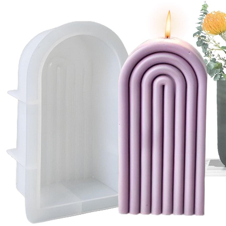 Rainbow candle mould