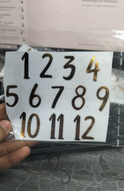 Numbers For Clock Vnyl Stickers
