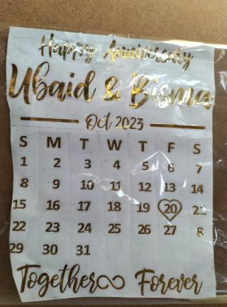 Calendar Design For 10 Inch Platter Vnyl