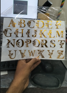 Floral alphabet sheet