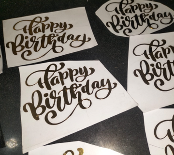 Happy birthday stickers 3x3